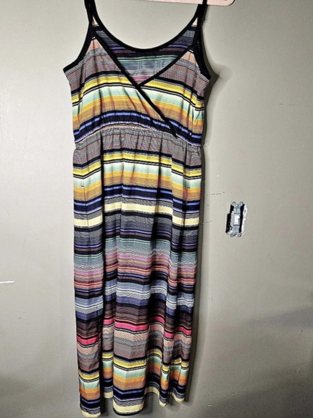 Athleta Striped Maxi Dress Size Small Ptp 18.5" Length 47"